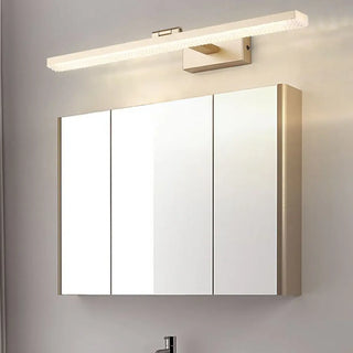 Unique Gold Rectangular Acrylic LED Vanity Lights Zawala Image - 2