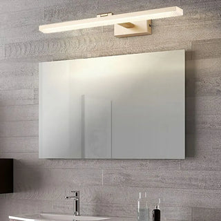 Unique Gold Rectangular Acrylic LED Vanity Lights Zawala Image - 4