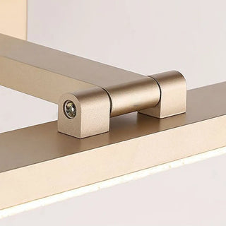 Unique Gold Rectangular Acrylic LED Vanity Lights Zawala Image - 8