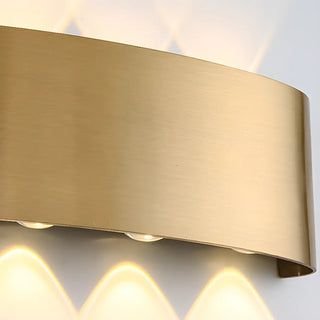 ZOWALA - Modern Gold Rectangular Up Down Wall Light Image - 11