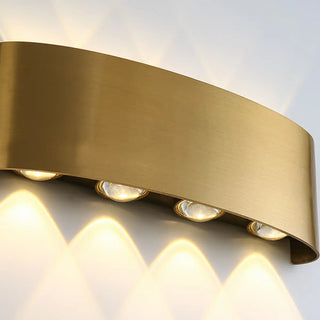 ZOWALA - Modern Gold Rectangular Up Down Wall Light Image - 13