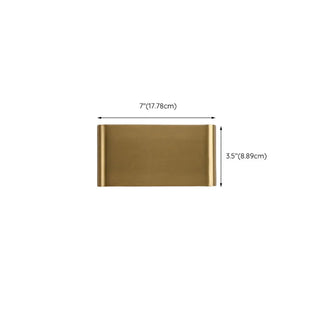 ZOWALA - Modern Gold Rectangular Up Down Wall Light Image - 15