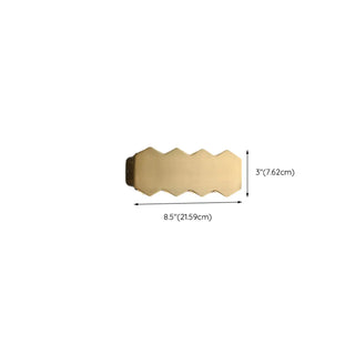 ZOWALA - Modern Gold Rectangular Up Down Wall Light Image - 16