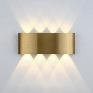 ZOWALA - Modern Gold Rectangular Up Down Wall Light Image - 6