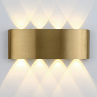 ZOWALA - Modern Gold Rectangular Up Down Wall Light Image - 8