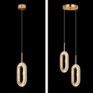 Luxury Gold Ring Acrylic Bedroom Pendant Light Set Zawala Image - 14