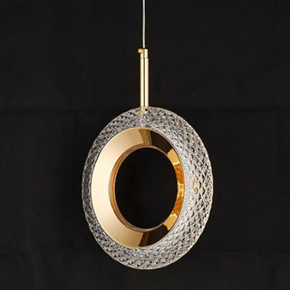 Luxury Gold Ring Acrylic Bedroom Pendant Light Set Zawala Image - 15
