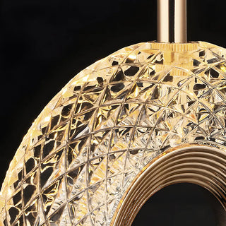 Luxury Gold Ring Acrylic Bedroom Pendant Light Set Zawala Image - 18