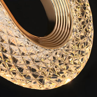 Luxury Gold Ring Acrylic Bedroom Pendant Light Set Zawala Image - 19