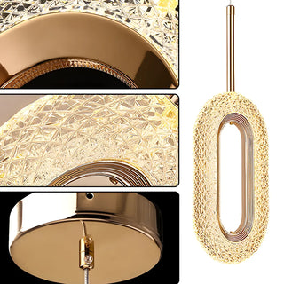Luxury Gold Ring Acrylic Bedroom Pendant Light Set Zawala Image - 20