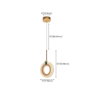 Luxury Gold Ring Acrylic Bedroom Pendant Light Set Zawala Image - 22