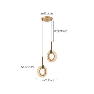Luxury Gold Ring Acrylic Bedroom Pendant Light Set Zawala Image - 25