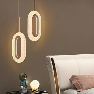 Luxury Gold Ring Acrylic Bedroom Pendant Light Set Zawala Image - 4