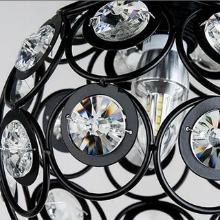 Modern Restaurant Gold Crystal Hollow Dome Pendant Light Zawala Image - 13