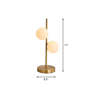 Modern Circular Metal Table Lamp Gold Ambient Light Zawala Image - 8