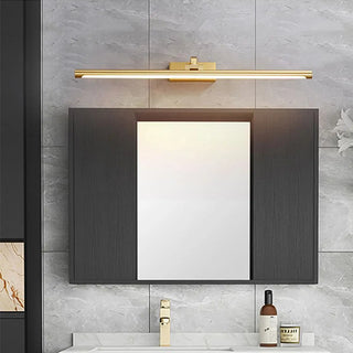 Simple Rotatable Brass Long Bar Vanity Mirror Light Zawala Image - 1