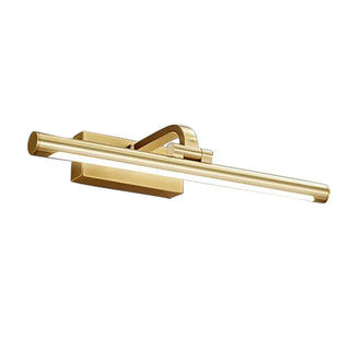 Simple Rotatable Brass Long Bar Vanity Mirror Light Zawala Image - 11