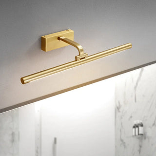 Simple Rotatable Brass Long Bar Vanity Mirror Light Zawala Image - 3