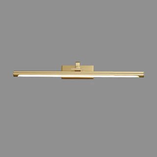 Simple Rotatable Brass Long Bar Vanity Mirror Light Zawala Image - 6