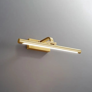 Simple Rotatable Brass Long Bar Vanity Mirror Light Zawala Image - 7