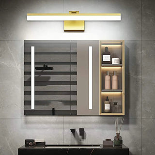 Rotatable Gold Modern Rectangular LED Vanity Light Zowala Image - 1
