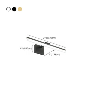 Rotatable Gold Modern Rectangular LED Vanity Light Zowala Image - 14