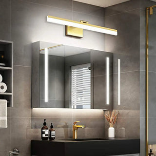 Rotatable Gold Modern Rectangular LED Vanity Light Zowala Image - 3