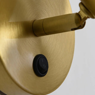Modern Brass Adjustable Cylindrical LED Wall Sconce Zawala Image - 13