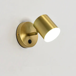 Modern Brass Adjustable Cylindrical LED Wall Sconce Zawala Image - 5