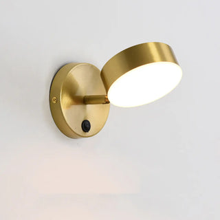 Modern Brass Adjustable Cylindrical LED Wall Sconce Zawala Image - 6