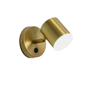 Modern Brass Adjustable Cylindrical LED Wall Sconce Zawala Image - 8