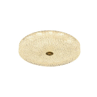 ZOWALA - Modern Gold Round Textured Glass Flush Mount Light Image - 11