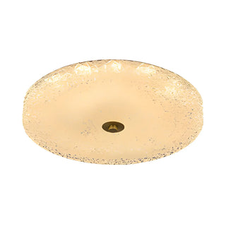 ZOWALA - Modern Gold Round Textured Glass Flush Mount Light Image - 18