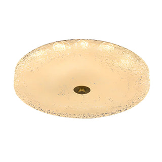 ZOWALA - Modern Gold Round Textured Glass Flush Mount Light Image - 19