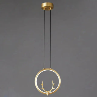 Modern Sitting Figure Circular Bedroom Pendant Light Zawala Image - 8