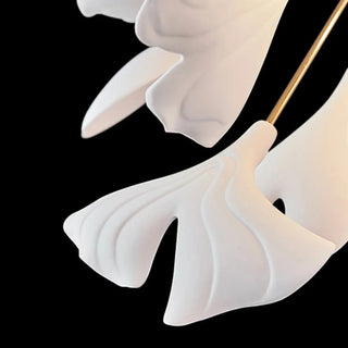 ZOWALA - Modern Gold Spiral Ceramics Ginkgo Chandelier Image - 19