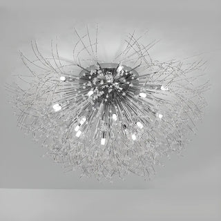 ZOWALA - Elegant Starburst Crystal Gold Semi-Flush Mount Light Image - 19