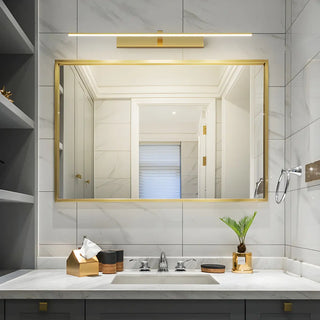 ZOWALA - Bathroom Modern Metal Straight LED Mirror Vanity Light Image - 1