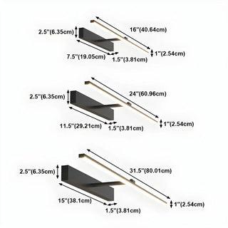 ZOWALA - Bathroom Modern Metal Straight LED Mirror Vanity Light Image - 17