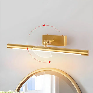 Cylinder Modern Gold Metal Mirror LED Vanity Light Zawala Image - 14