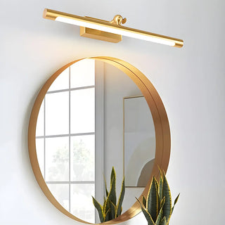 Cylinder Modern Gold Metal Mirror LED Vanity Light Zawala Image - 2