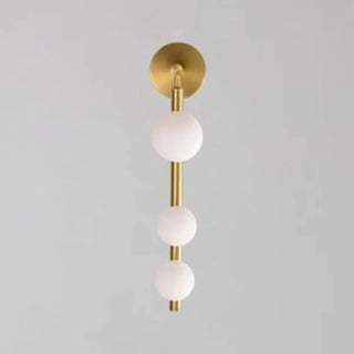 Black and Gold Vertical String Globe LED Wall Sconce Zawala Image - 10