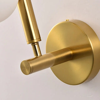 Black and Gold Vertical String Globe LED Wall Sconce Zawala Image - 13