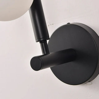 Black and Gold Vertical String Globe LED Wall Sconce Zawala Image - 14