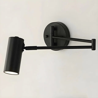 Adjustable Cylinder Bedside Gold Swing Arm Wall Sconce Zawala Image - 5