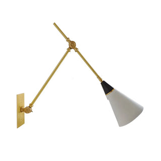 Adjustable Gold Cone Swing Arm LED Wall Sconce Zawala Image - 10