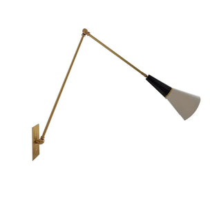 Adjustable Gold Cone Swing Arm LED Wall Sconce Zawala Image - 11