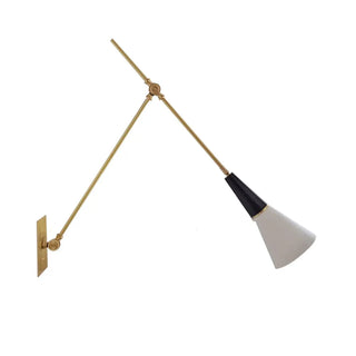 Adjustable Gold Cone Swing Arm LED Wall Sconce Zawala Image - 12