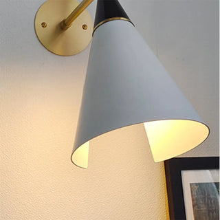 Adjustable Gold Cone Swing Arm LED Wall Sconce Zawala Image - 7