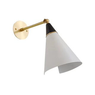Adjustable Gold Cone Swing Arm LED Wall Sconce Zawala Image - 8